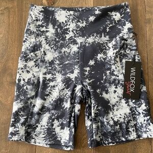 WILDFOX Bike Shorts TIE DYE PUNCH India ink